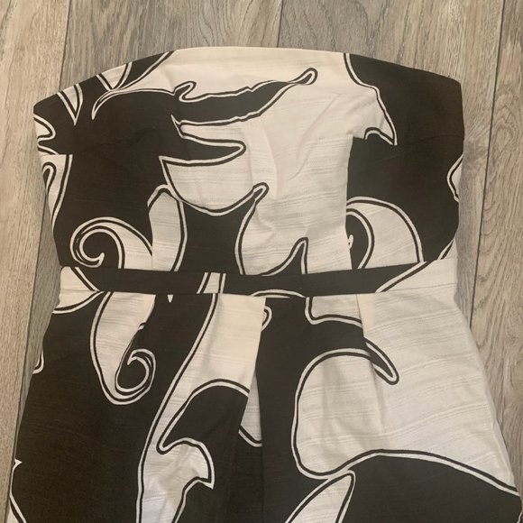 MERONA BLACK/WHITE SLEEVELESS LINED DRESS 2-EUC - Picture 2 of 7